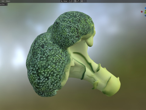 西兰花低聚 3D 模型