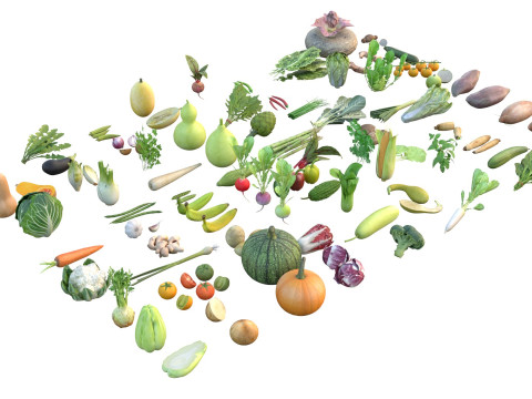 Vegetable collection 3D Model