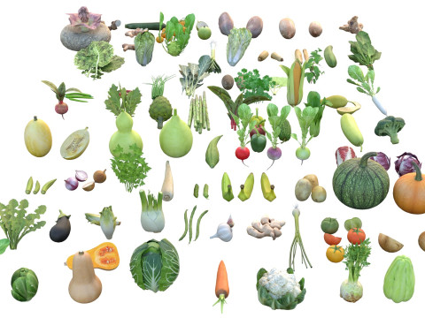 Vegetable collection 3D Model