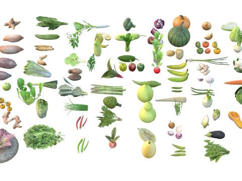 Vegetable collection 3D Model