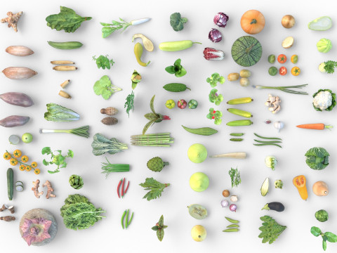 Vegetable collection 3D Model
