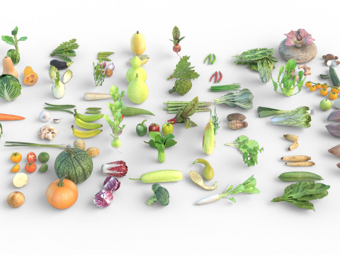 Vegetable collection 3D Model
