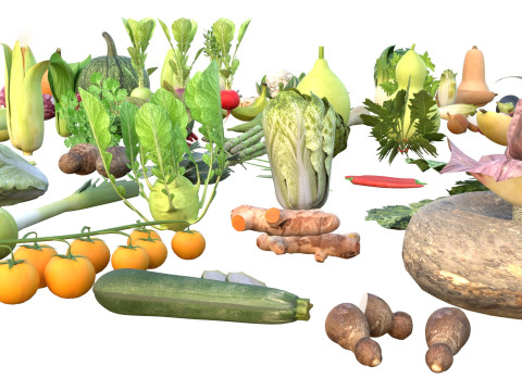 Vegetable collection 3D Model