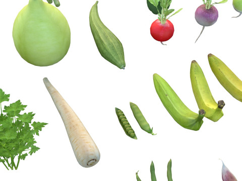 Vegetable collection 3D Model