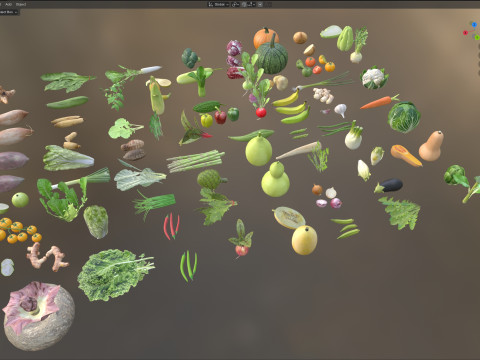 Vegetable collection 3D Model