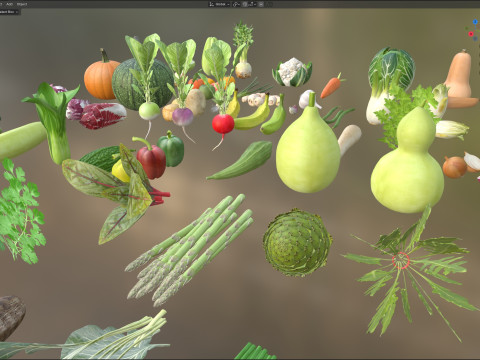 Vegetable collection 3D Model