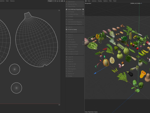 Vegetable collection 3D Model