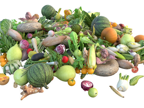 Vegetables pile 3D Model