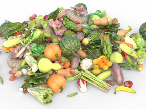 Vegetables pile 3D Model