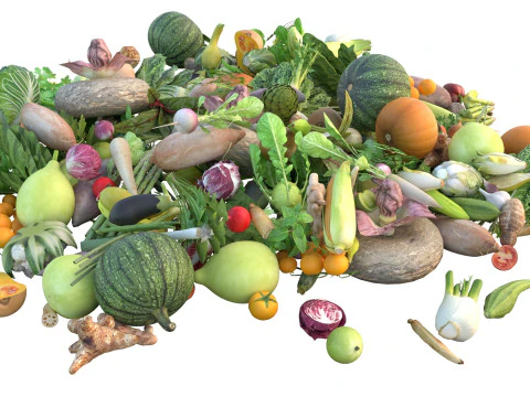 Vegetables pile 3D Model