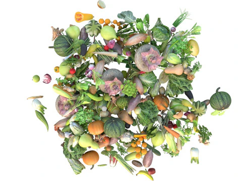 Vegetables pile 3D Model