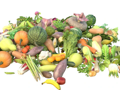 Vegetables pile 3D Model