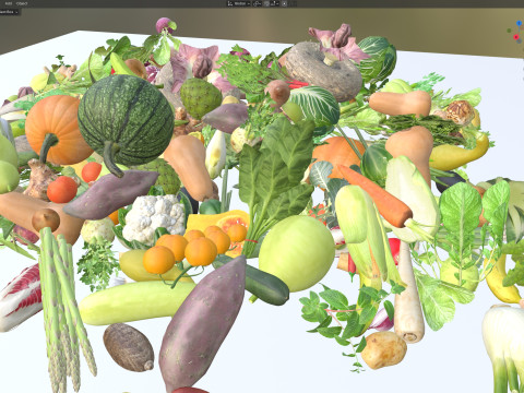 सब्जियों का ढेर 3D मॉडल