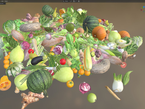 सब्जियों का ढेर 3D मॉडल