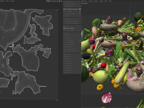 Vegetables pile 3D Model
