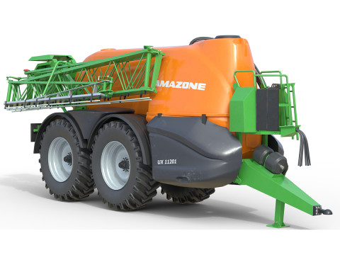 Amazone UX 11201 트레일형 필드 스프레이어 3D 모델