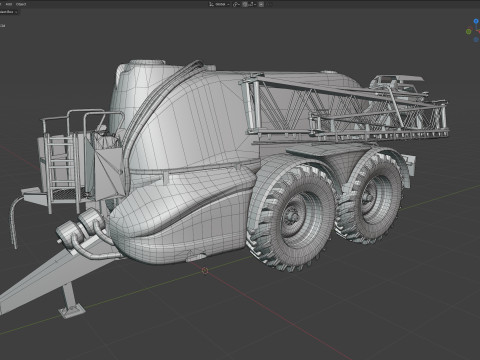 Penyemprot Lapangan Tertinggal Amazone UX 11201 Model 3D