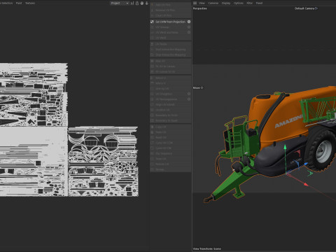 Penyemprot Lapangan Tertinggal Amazone UX 11201 Model 3D