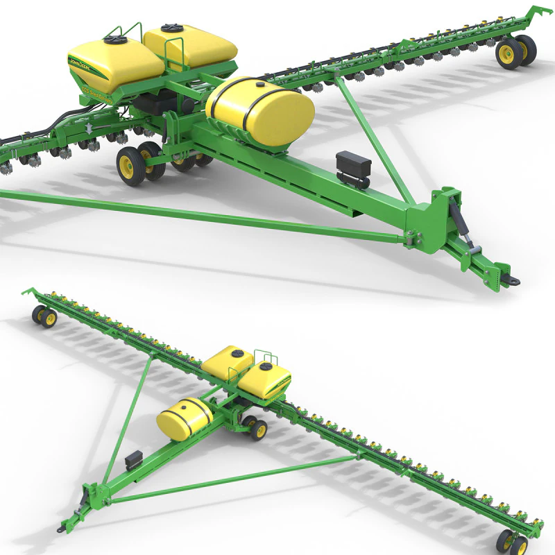 John Deere 36 Row Planter 3D Model .c4d .max .obj .3ds .fbx .stl .blend