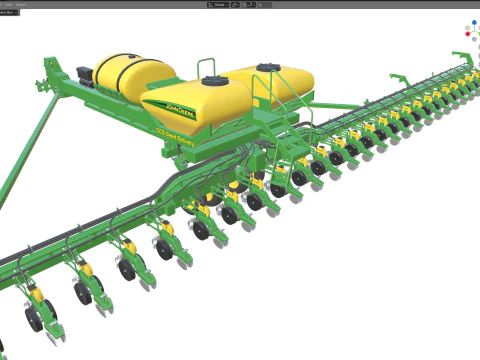 John Deere 36 Row Planter 3D Model