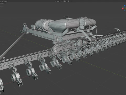 John Deere 36 Row Planter 3D Model