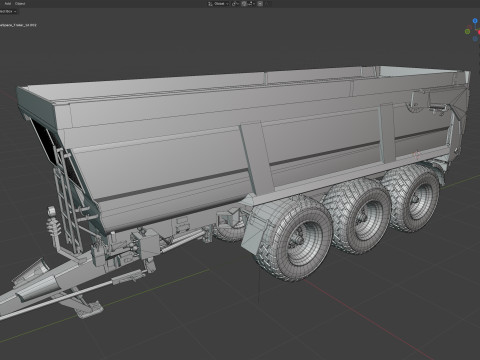 Joskin Trans Space 8000 Farm Trailer 3D Model