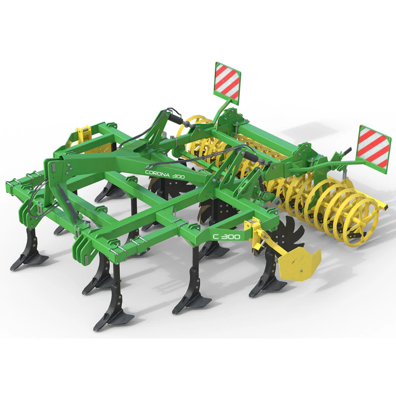 Kerner Corona 300 Hybrid Field Cultivator 3D Model .c4d .max .obj .3ds .fbx .stl .blend