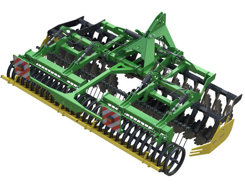 Brona talerzowa ciągniona Kerner Helix H450 Model 3D