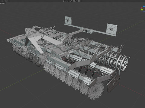 Kerner Helix H450 牵引式圆盘耙 3D 模型