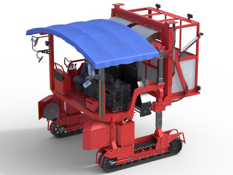 Ochiai OHC-W Tea Harvesting Machine 3D Model