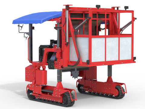 Ochiai OHC-W Tea Harvesting Machine 3D Model