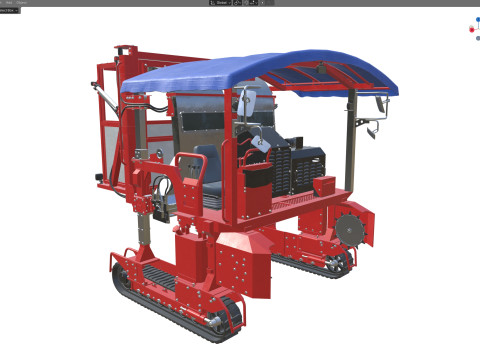 Ochiai OHC-W Tea Harvesting Machine 3D Model