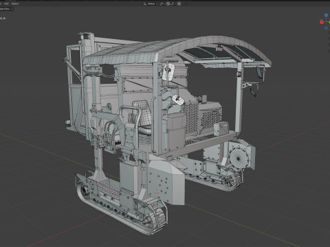 Ochiai OHC-W Tea Harvesting Machine 3D Model