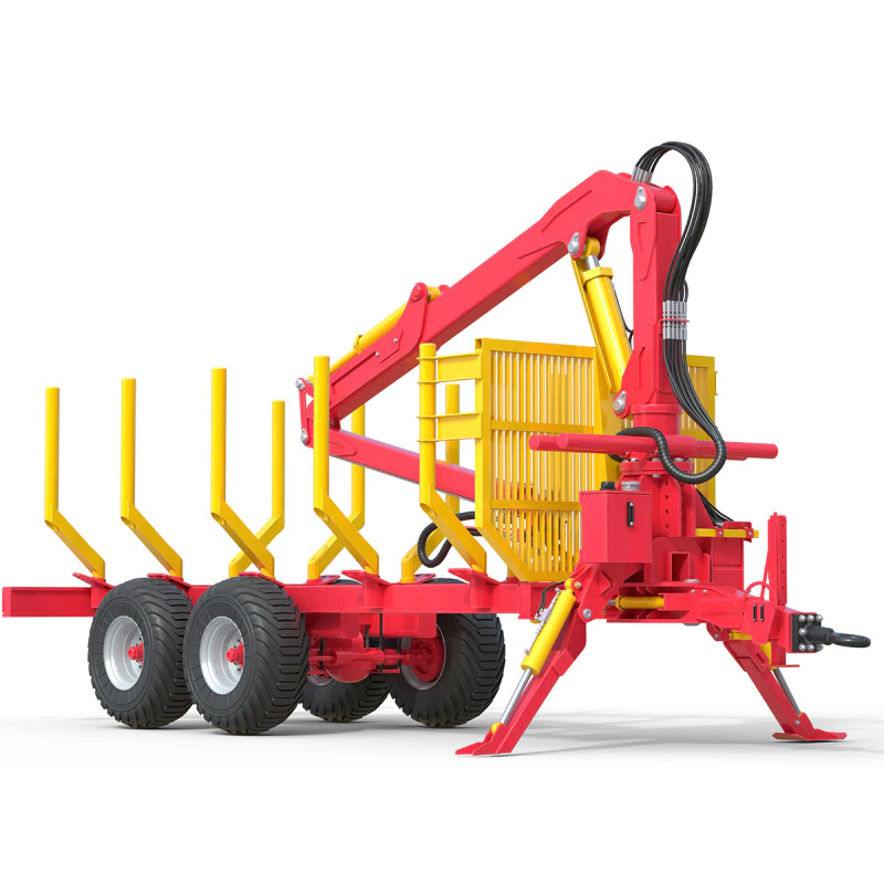 Xylotrail 11 Logging Forestry Trailer 3D Model .c4d .max .obj .3ds .fbx .stl .blend 