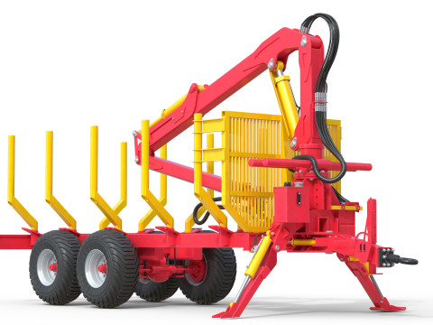 Xylotrail 11 伐木林业拖车 3D 模型