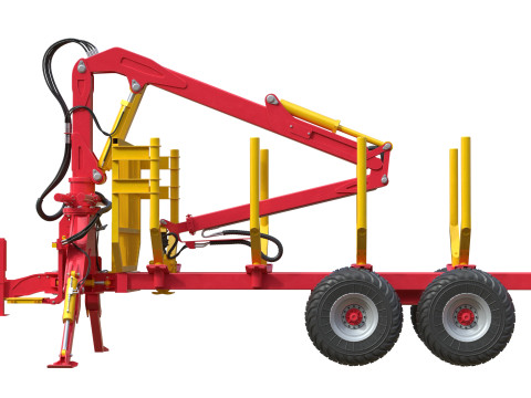 Xylotrail 11 伐木林业拖车 3D 模型