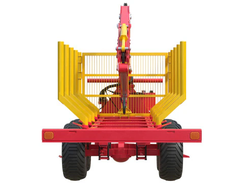 Xylotrail 11 Logging Forestry Trailer 3D Model