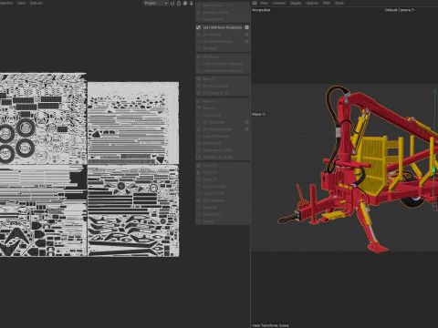 Xylotrail 11 Logging Forestry Trailer 3D Model