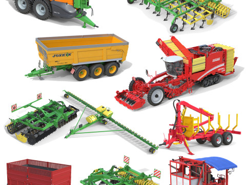 कृषि वाहन संग्रह v3 3D मॉडल