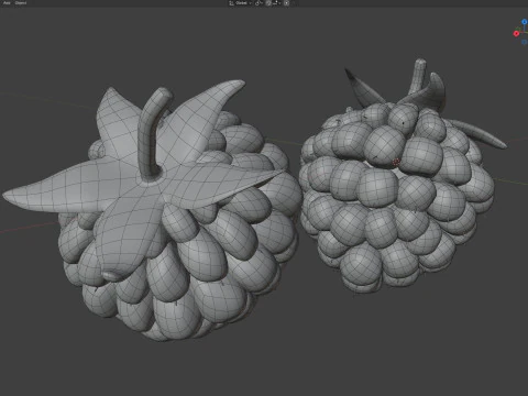 Blackberry Fruit 3D Model