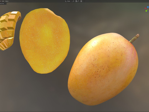 Mango Fruit 1 3D Model