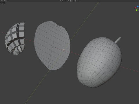 Mango Fruit 1 3D Model