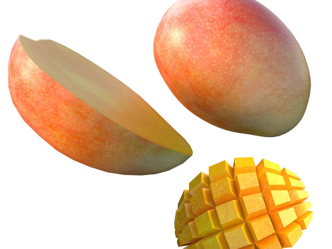 Mangofrucht 2 3D Modell