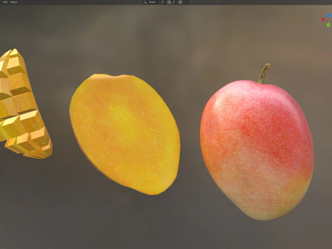 Mango Fruit 2 3D Model