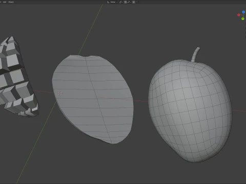 Mango Fruit 2 3D Model
