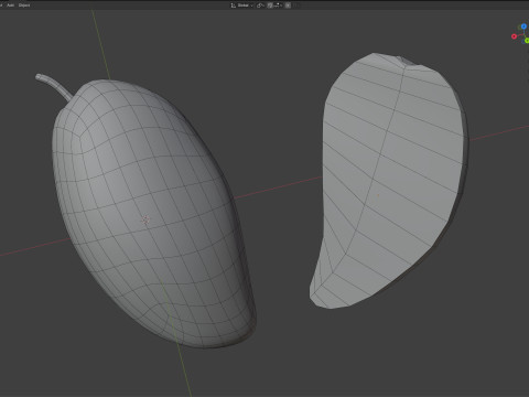 망고 과일 3 3D 모델