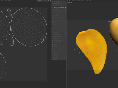 망고 과일 3 3D 모델