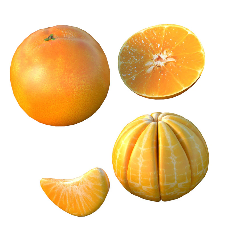 Frutta arancione Modello 3D .c4d .max .obj .3ds .fbx .stl .blend