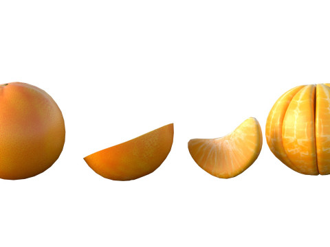 fruta naranja Modelo 3D