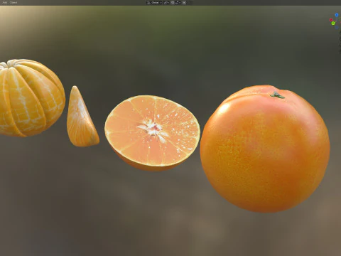 Frutta arancione Modello 3D
